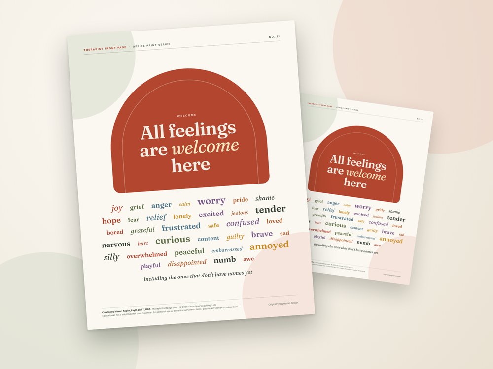 The All Feelings Are Welcome Here Print printable