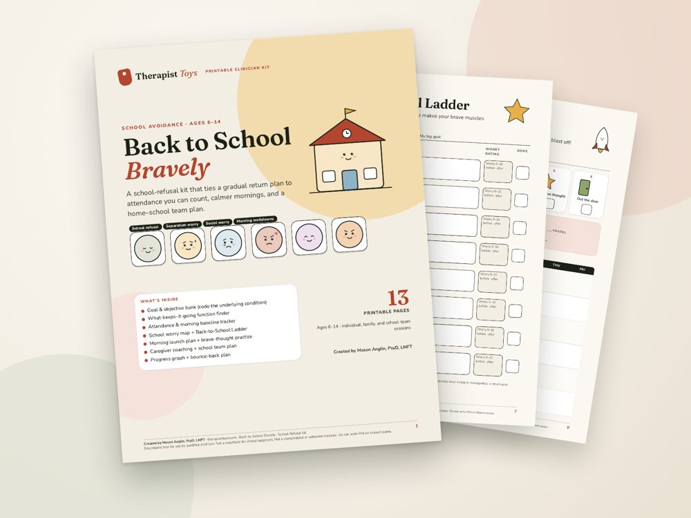 Cover of the Back-to-School Bravely: School Refusal Kit printable