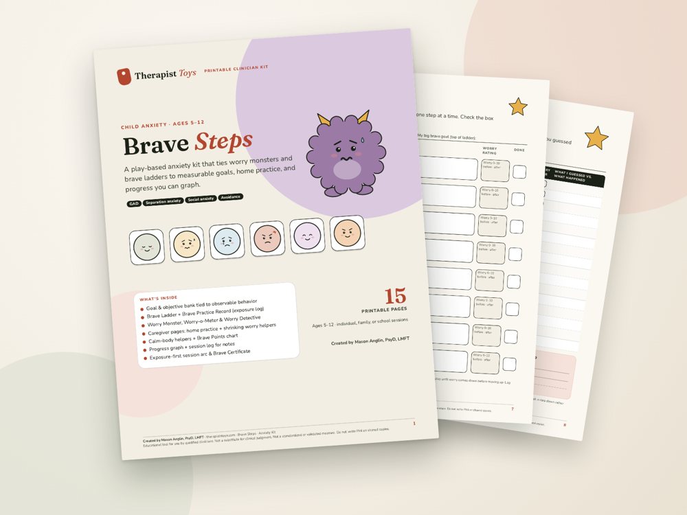 Cover of the Brave Steps: Child Anxiety Kit printable