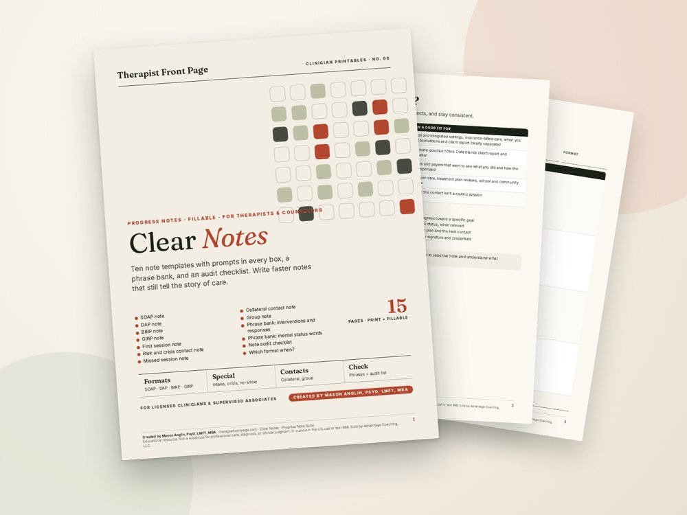 Cover of Clear Notes: Progress Note Suite