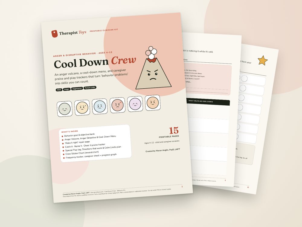 Cover of the Cool Down Crew: Anger & Behavior Kit printable