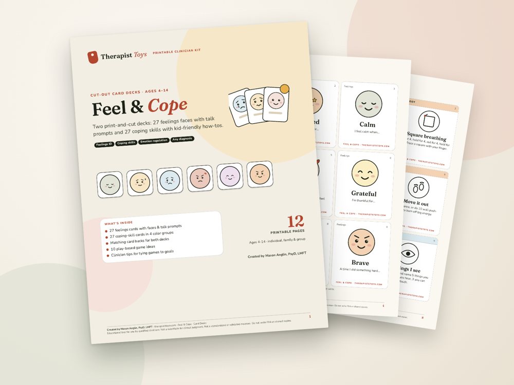Cover of the Feel & Cope: Feelings and Coping Card Decks printable