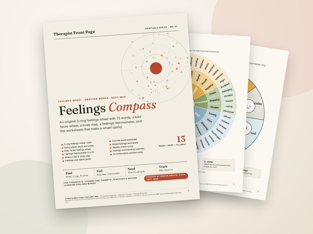 Cover of Feelings Compass: Feelings Wheel Set