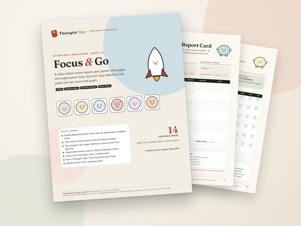 Cover of the Focus & Go: ADHD Kit printable
