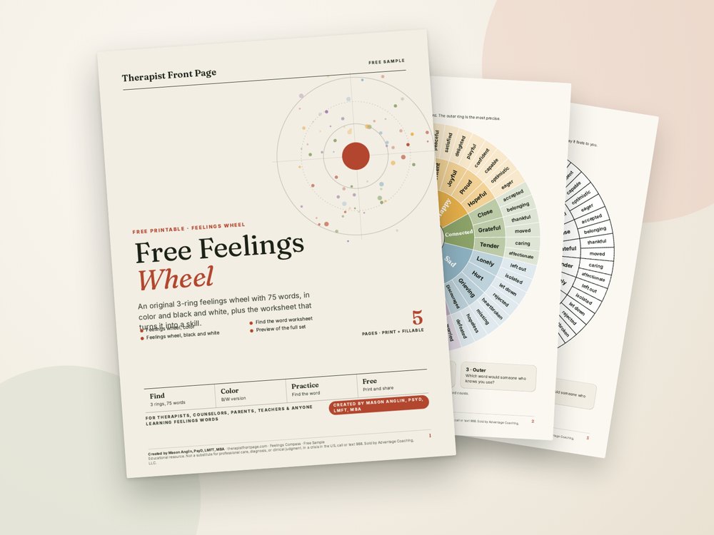 Cover of the Free Feelings Wheel Printable