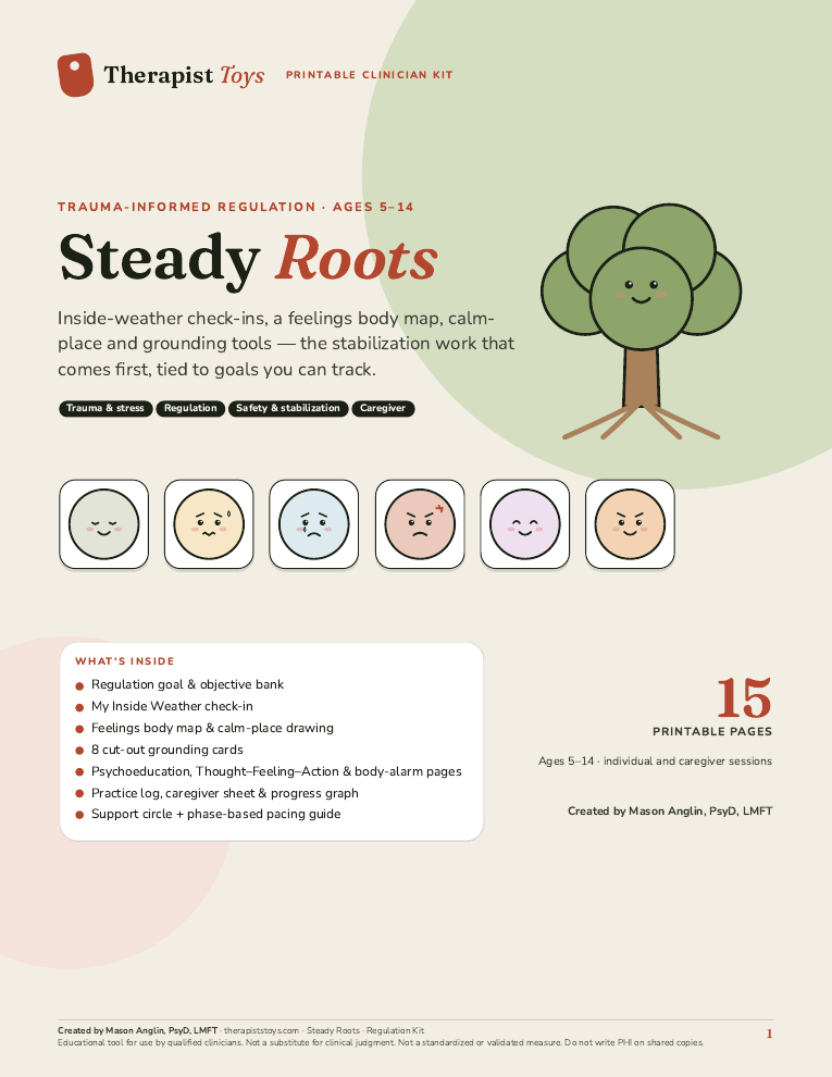 Preview of page 1, Cover, from Steady Roots: Trauma Regulation Kit