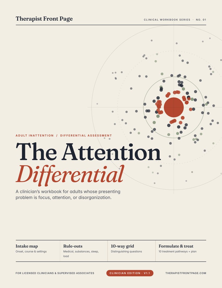 Cover of The Attention Differential clinician toolkit