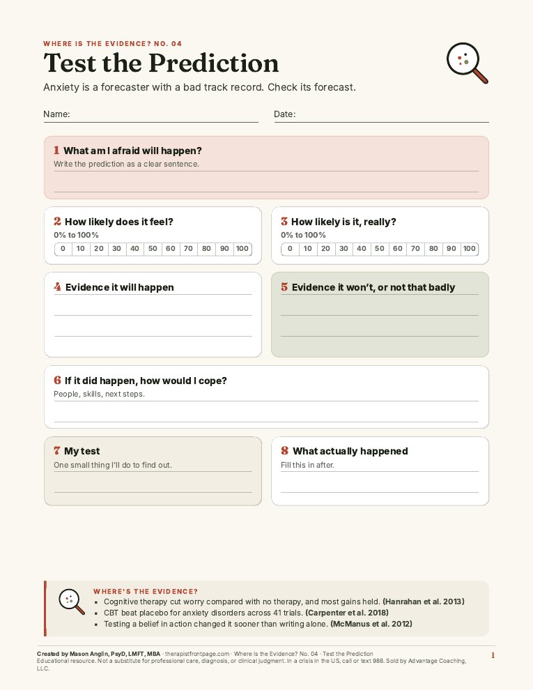 Preview of page 1, Test the Prediction, from Test the Prediction