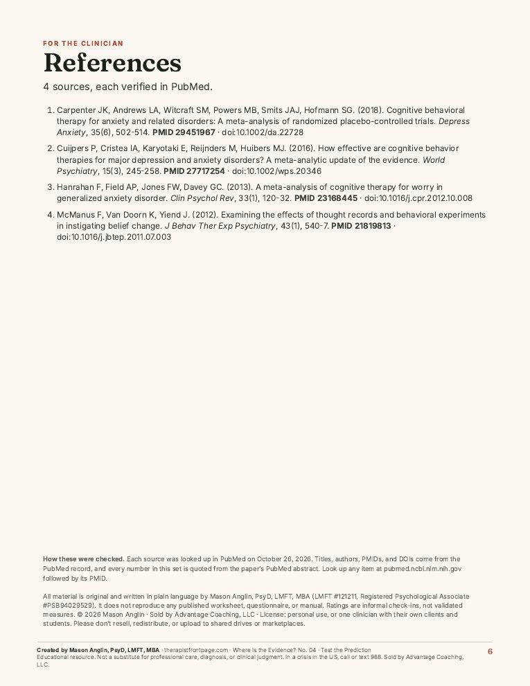 Preview of page 6, References, from Test the Prediction