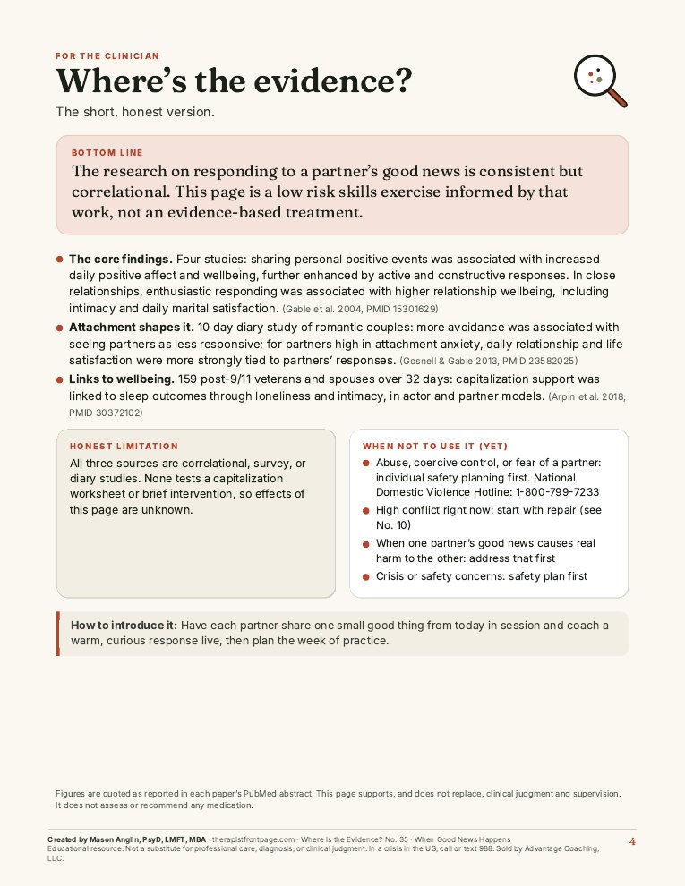 Preview of page 4, Where's the evidence?, from When Good News Happens