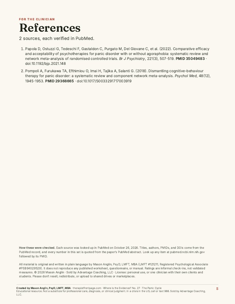 Preview of page 5, References, from The Panic Cycle