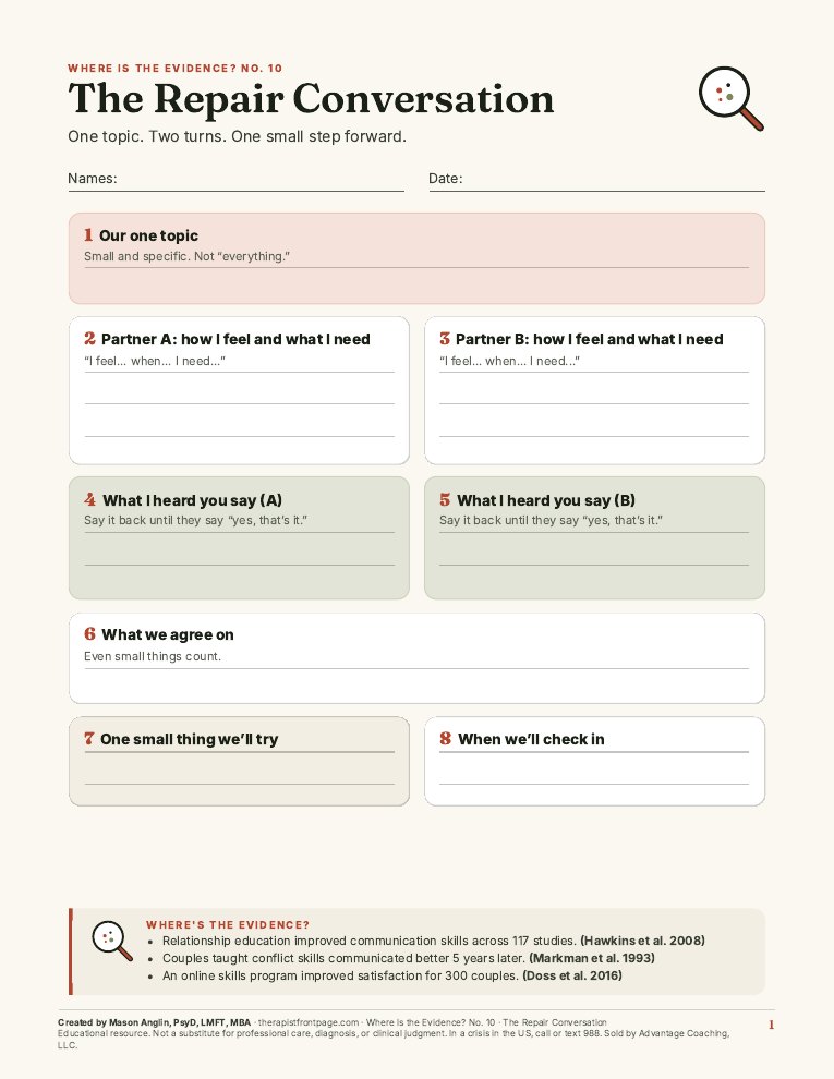 Preview of page 1, The Repair Conversation, from The Repair Conversation