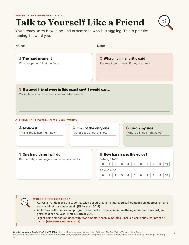Preview of page 1, Talk to Yourself Like a Friend, from Talk to Yourself Like a Friend