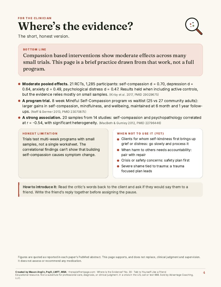 Preview of page 4, Where's the evidence?, from Talk to Yourself Like a Friend